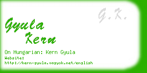 gyula kern business card